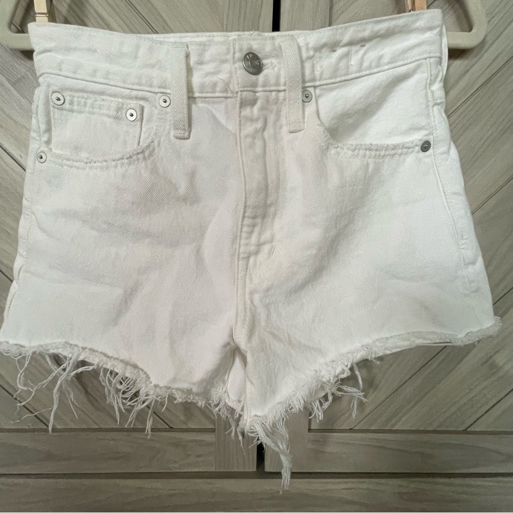 Madewell White Relaxed Cut Off  Denim Shorts Women's Size 23